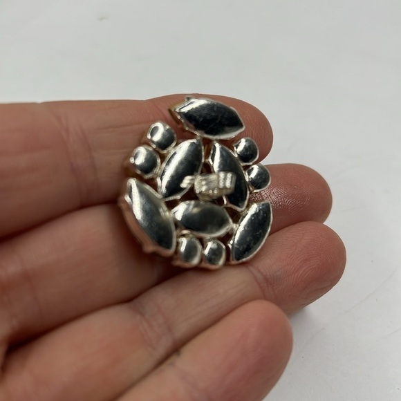 Set of Three 3 Large Crystal Cubic Zirconia 1” Buttons - Picture 3 of 4